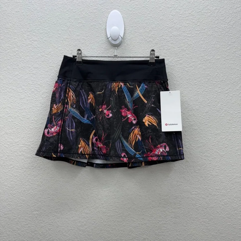 Lululemon Pace Rival MR Floral Skirt Long Athletic Skort W8ACQT Womens sz 4 NEW - Picture 1 of 9